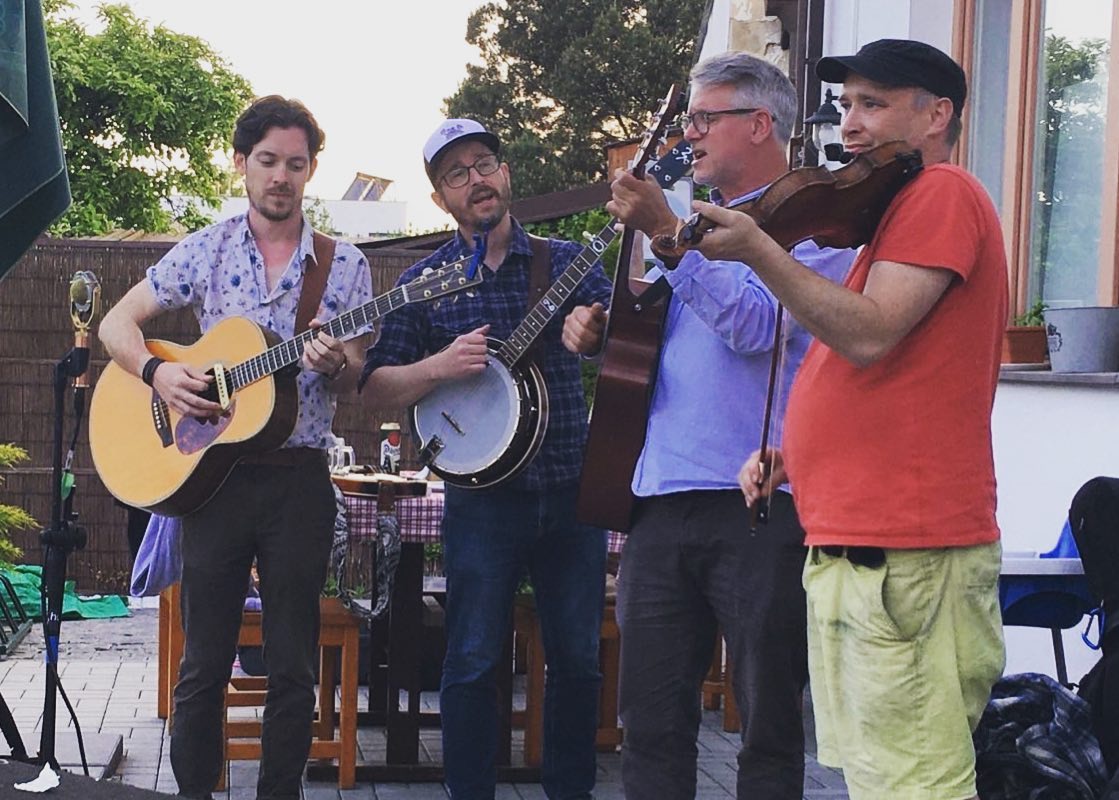 That Old Dream performing outdoors